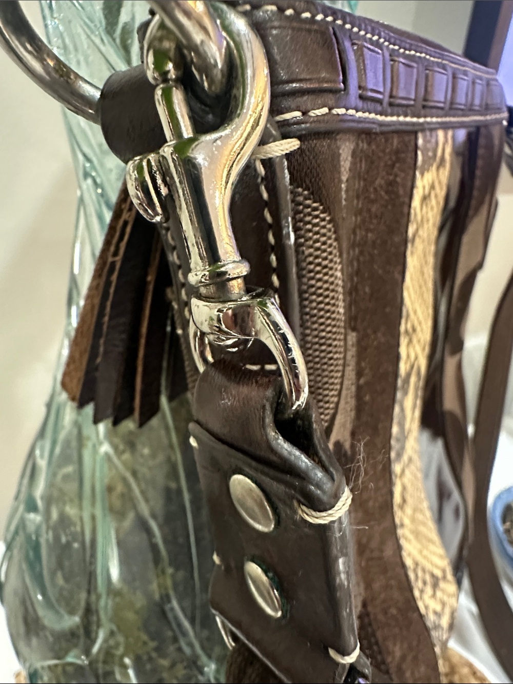 Coach Y2K Signature C Crossbody with Suede, Snakeskin and Patent - Picture 3 of 10